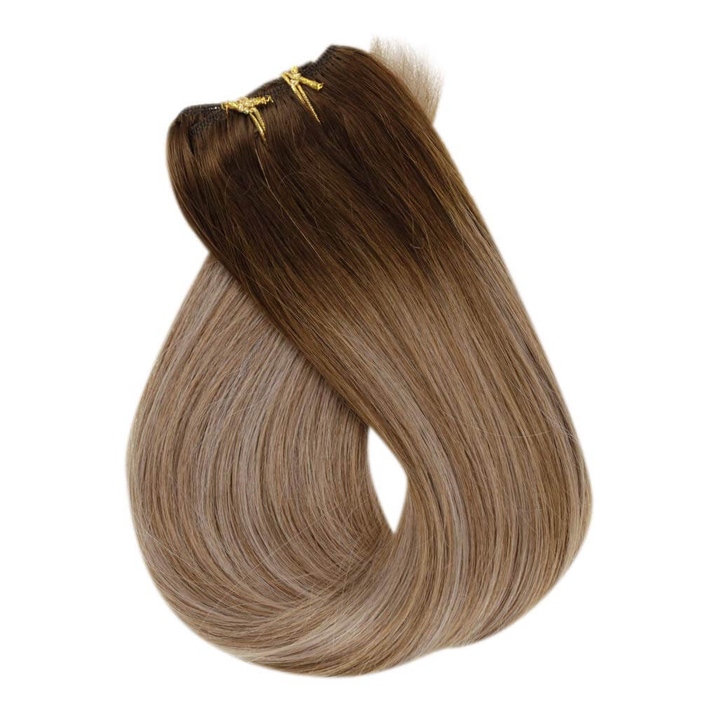 hair extensions clip in human hair