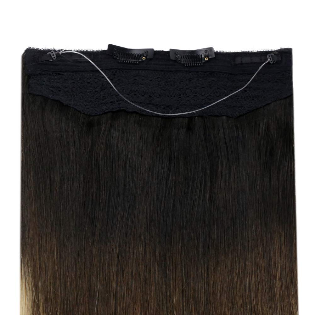 balayage halo extensions