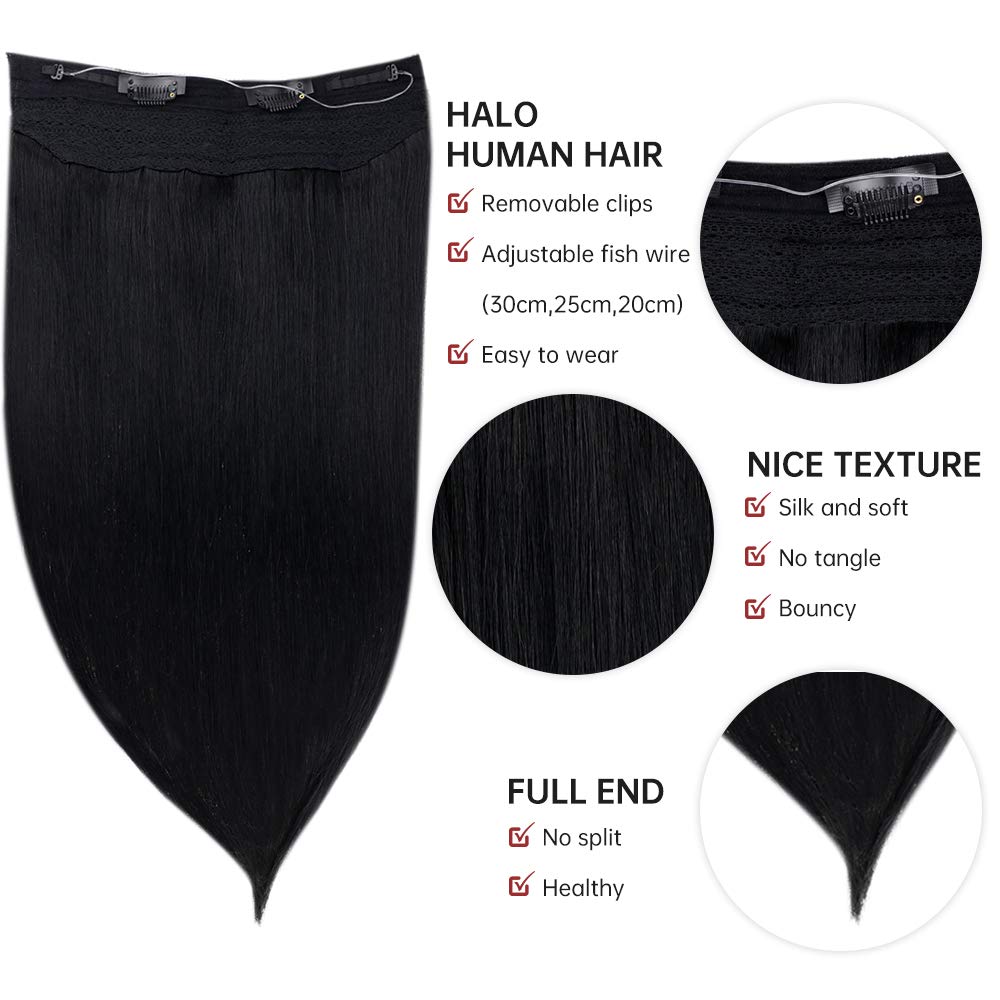 extensions real hair halo