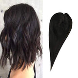 Toppers Hand-made Hairpiece For Women Color #1B Off Black (12cm*6cm)