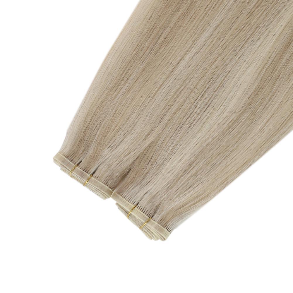 Fshine Virgin PU Sew In Hair Invisible 100% Remy Human Hair Weft Bundles Color #18/22/60 - FShine Shop