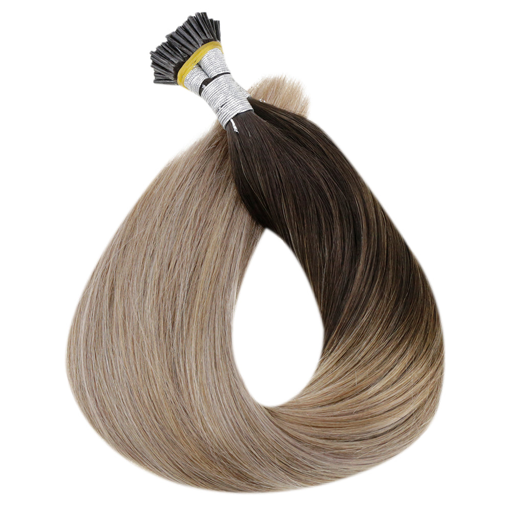 Up To 73% Off I Tip Hair Extensions Remy Pastel Ombre Hair Extensions (#2/6/18) - FShine Shop
