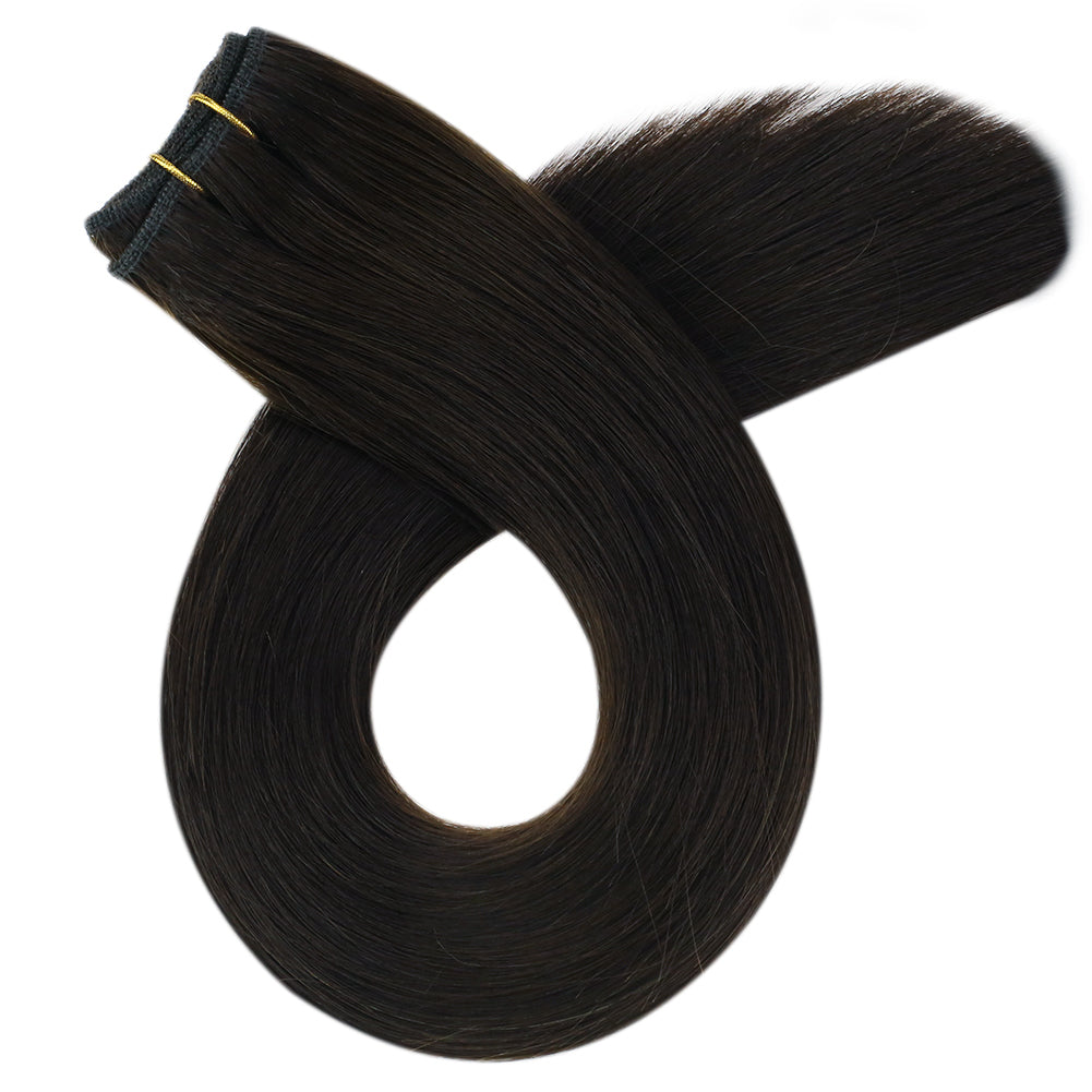 Fshine Virgin Weft Brazilian 100% Human Hair Sew In Bundles Straight 50Grams Off Black(#1B) - FShine Shop