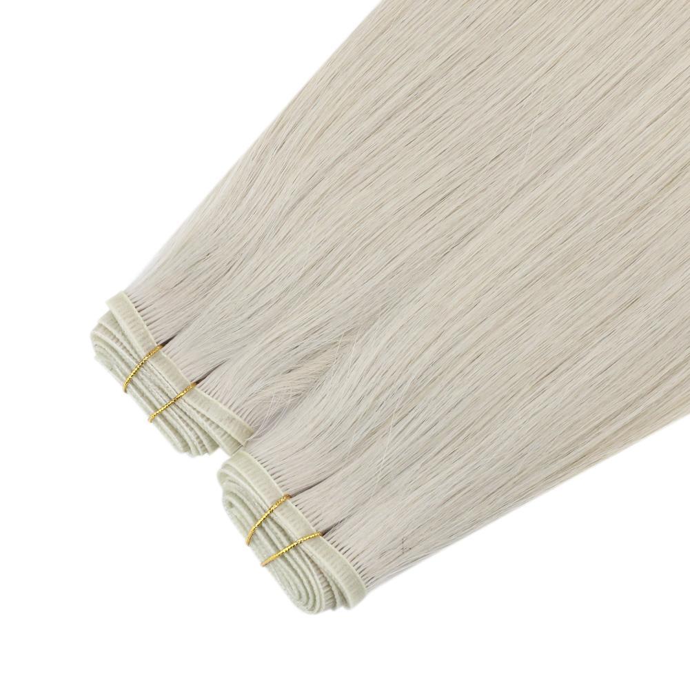 Fshine Virgin PU Sew In Hair Invisible 100% Remy Human Hair Weft Bundles Pure Color #1000 - FShine Shop