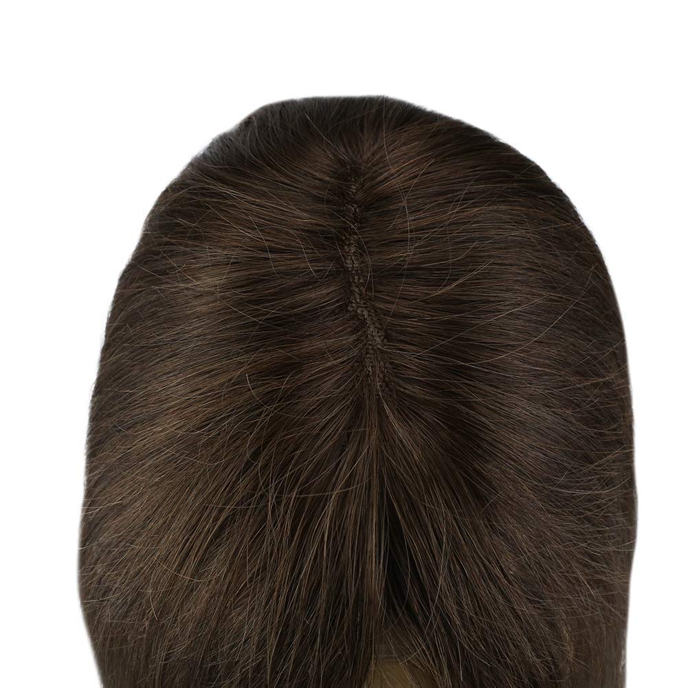 Up To 73% Off Lace Wig Toppers Hand-made Lace Base Hairpiece For Women Color Medium Brown 6.5*2.25" (#4) - FShine Shop