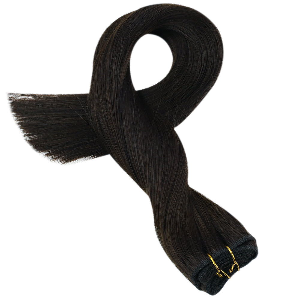 Fshine Virgin Weft Brazilian 100% Human Hair Sew In Bundles Straight 50Grams Off Black(#1B) - FShine Shop