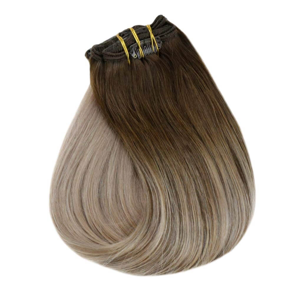 real remy hair clip in