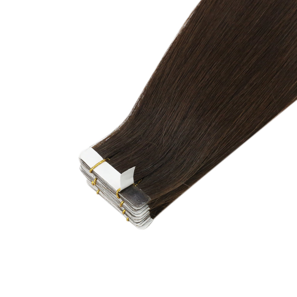 Up To 73% Off Seamless Injection Tape in Hair Extensions 100% Virgin Real Hair Brown Color(#4) - FShine Shop
