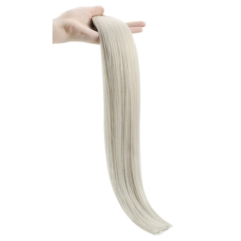 Fshine Virgin PU Sew In Hair Invisible 100% Remy Human Hair Weft Bundles Pure Color #1000 - FShine Shop