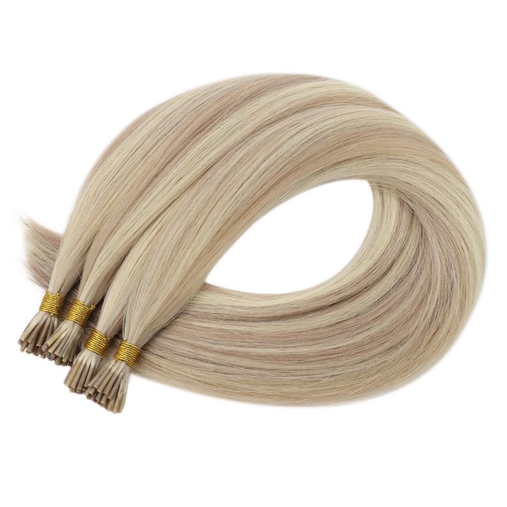 Fshine Virgin I Tip Real Human Hair 20g Hair Extensions Blonde (#P18/613) - FShine Shop