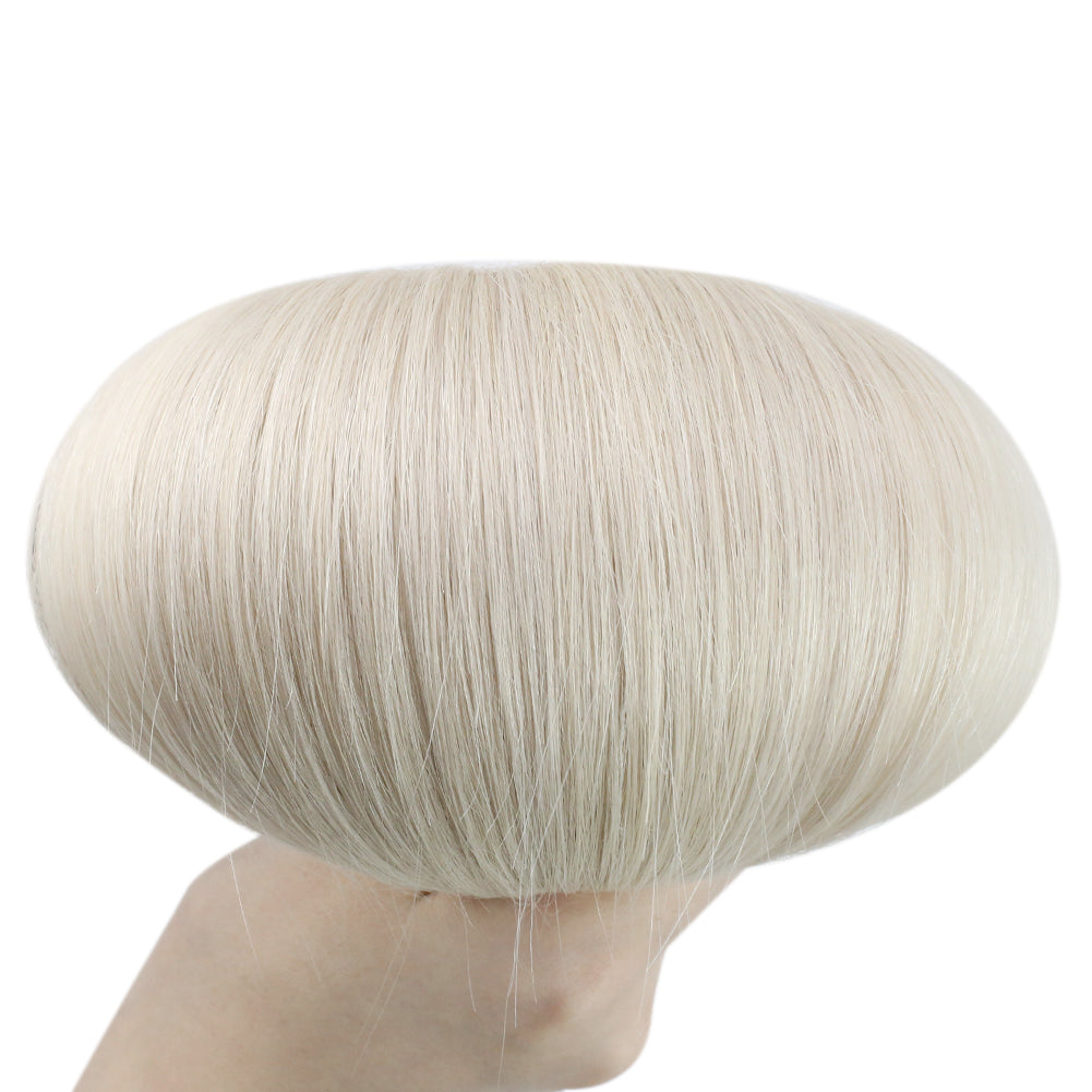Fshine Handmade Virgin Hair Weft Solid Color White Blonde 100% Hair Sew In Weft Human Hair Bundles(#1000) - FShine Shop