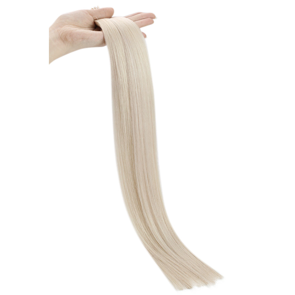 Fshine Virgin I Tip Real Human Hair 20g Hair Extensions White Blonde (#1000) - FShine Shop
