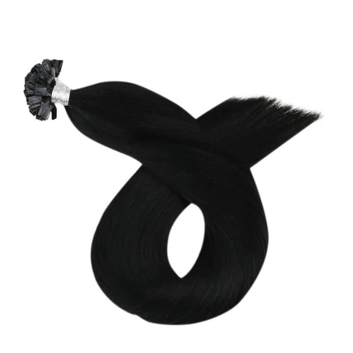 human hair flat tip extensions