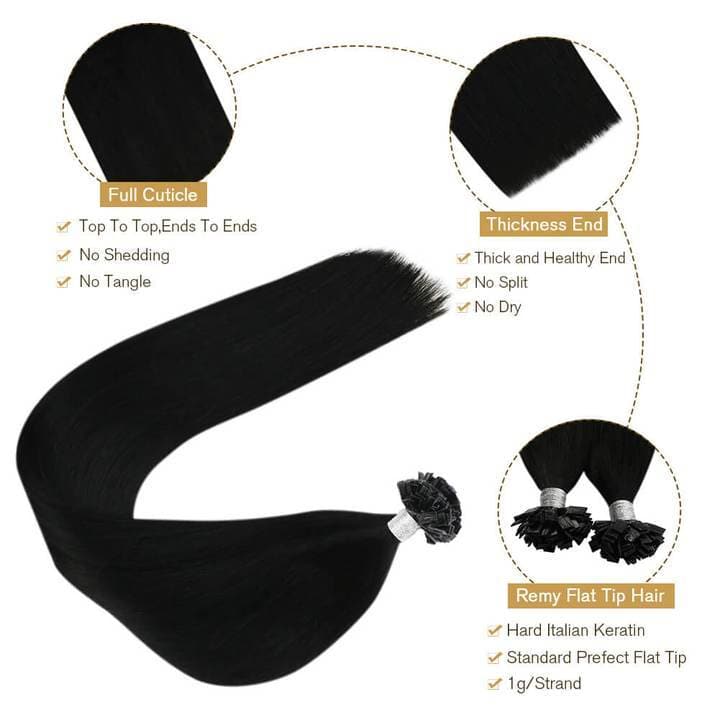 flat tip hair extensions