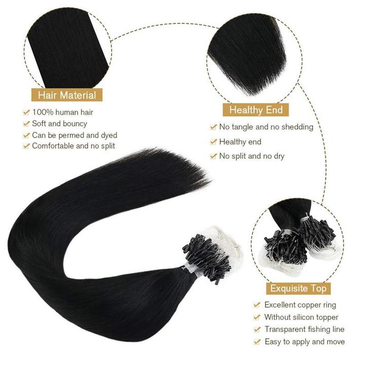 human hair micro ring remy