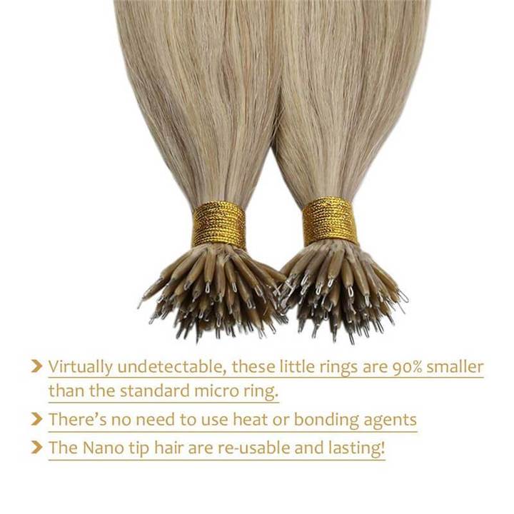 nano ring hair extensions human hair