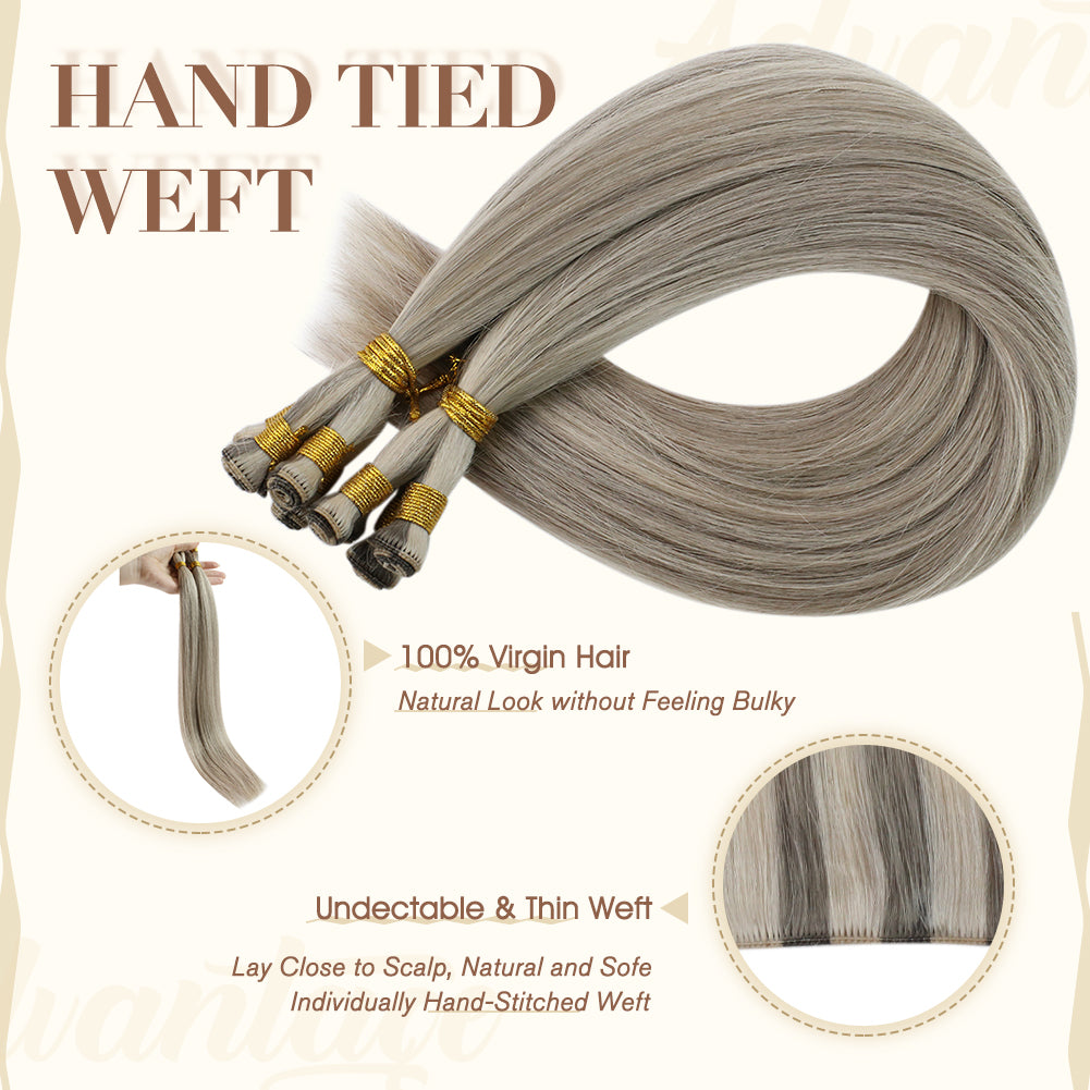 Fshine Virgin Hand Tied Weft Hair Highlight Color 100% Human Hair Bundles (#19AP/60) - FShine Shop