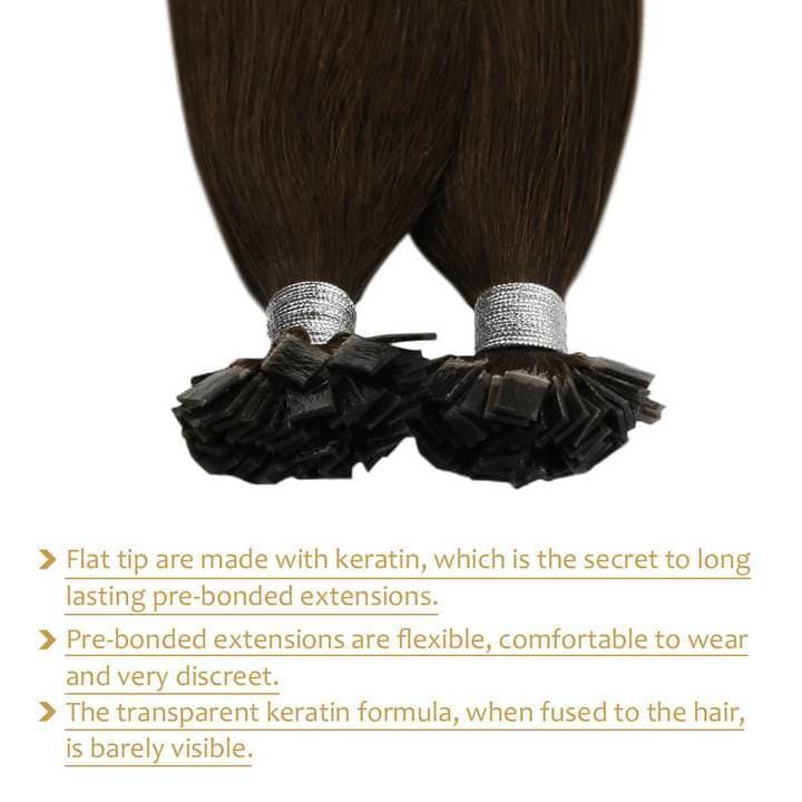 flat tip colored hair extensions real hair