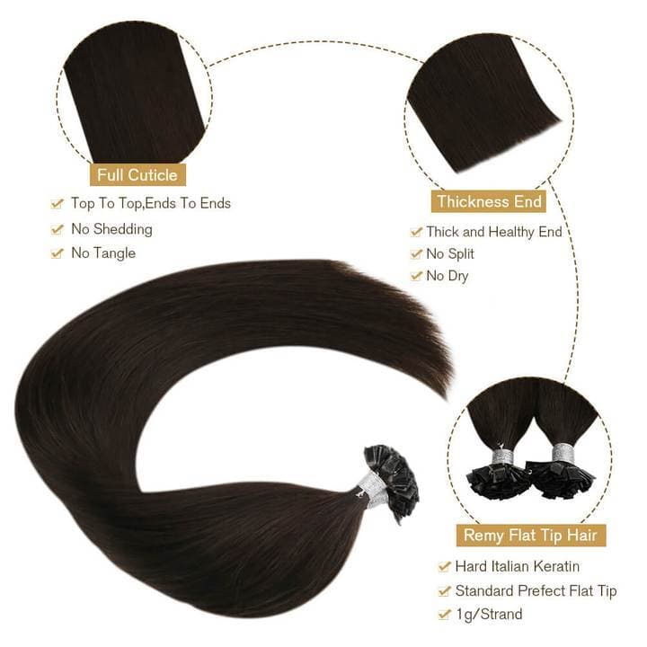 flat tip brazilian hair extensions