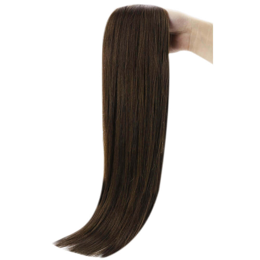 Fshine Virgin Hand Tied Weft Hair Solid Color Medium Brown 100% Human Hair Bundles (#4) - FShine Shop