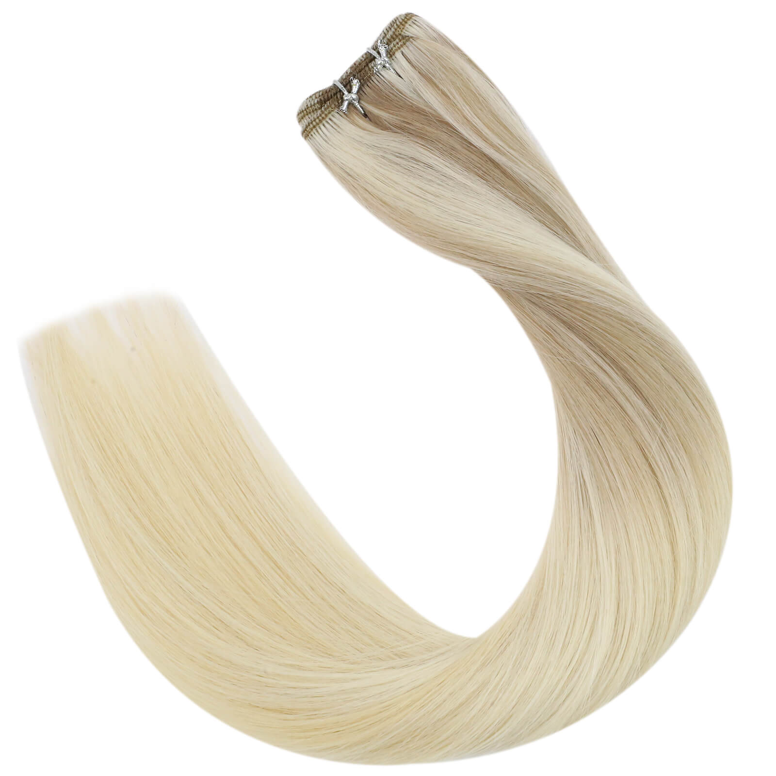 Fshine Virgin Weft Brazilian 100% Human Hair Sew In Bundles Straight 50Grams Balayage Color #18/22/60 - FShine Shop