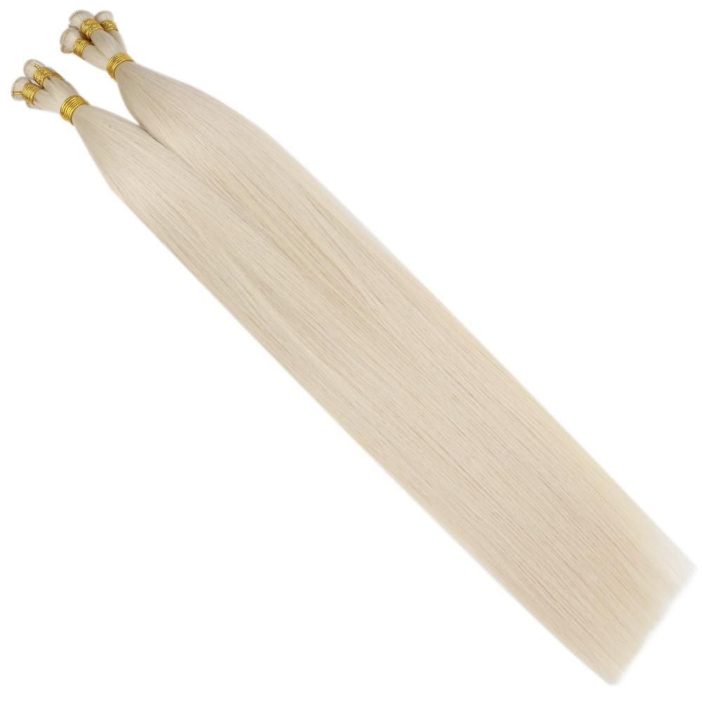 Fshine Virgin Hand Tied Weft Hair Platinum Blonde 100% Human Hair Bundles (#60) - FShine Shop