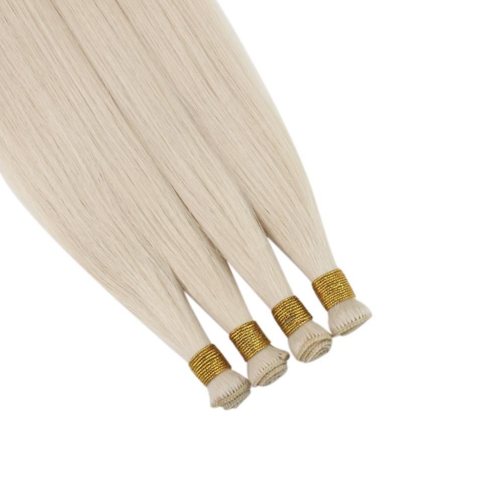 Fshine Virgin Hand Tied Weft Hair Platinum Blonde 100% Human Hair Bundles (#60) - FShine Shop
