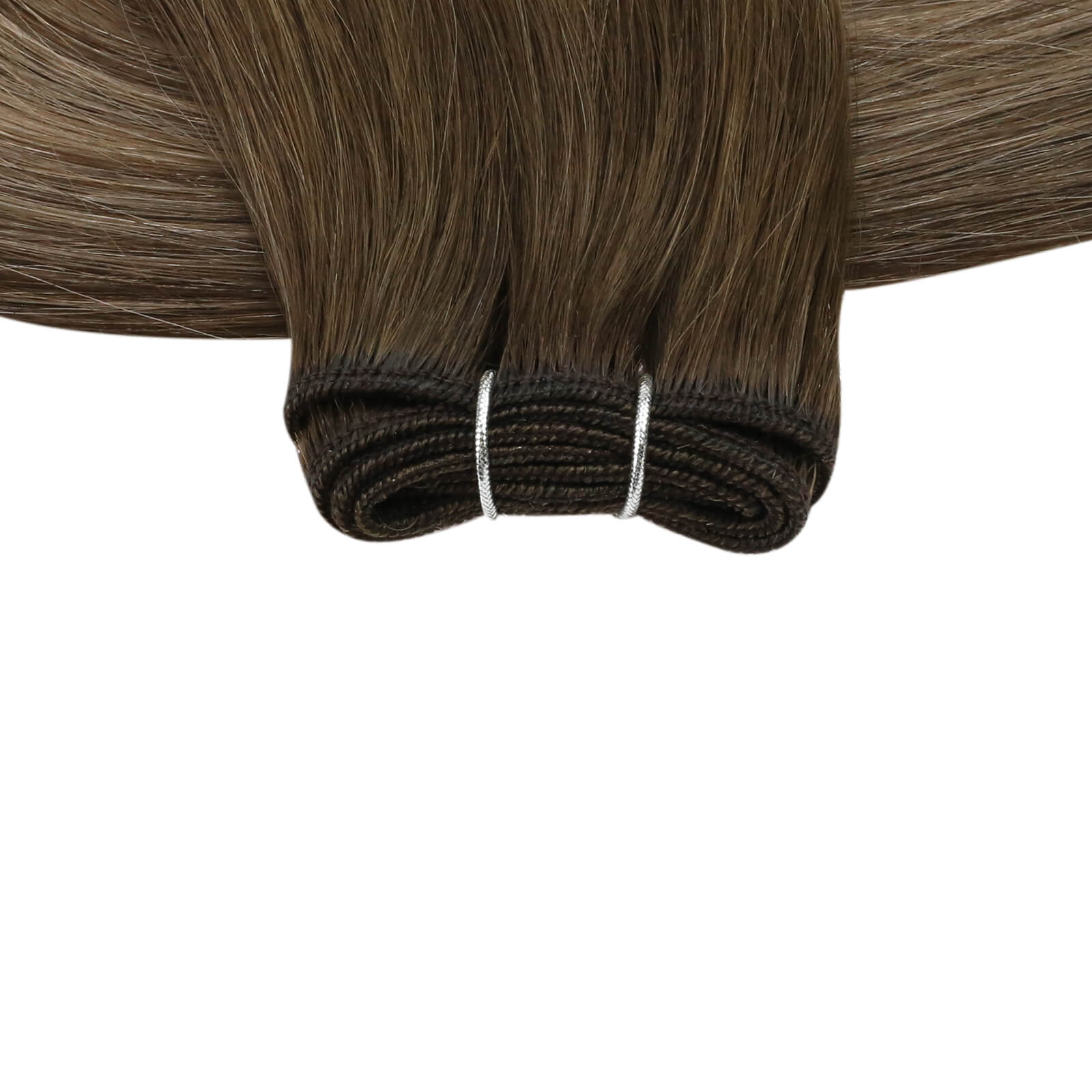 Virgin Sew In Weft Human Hair Extensions Dark Brown Balayage Color #4/27/4 - FShine Shop