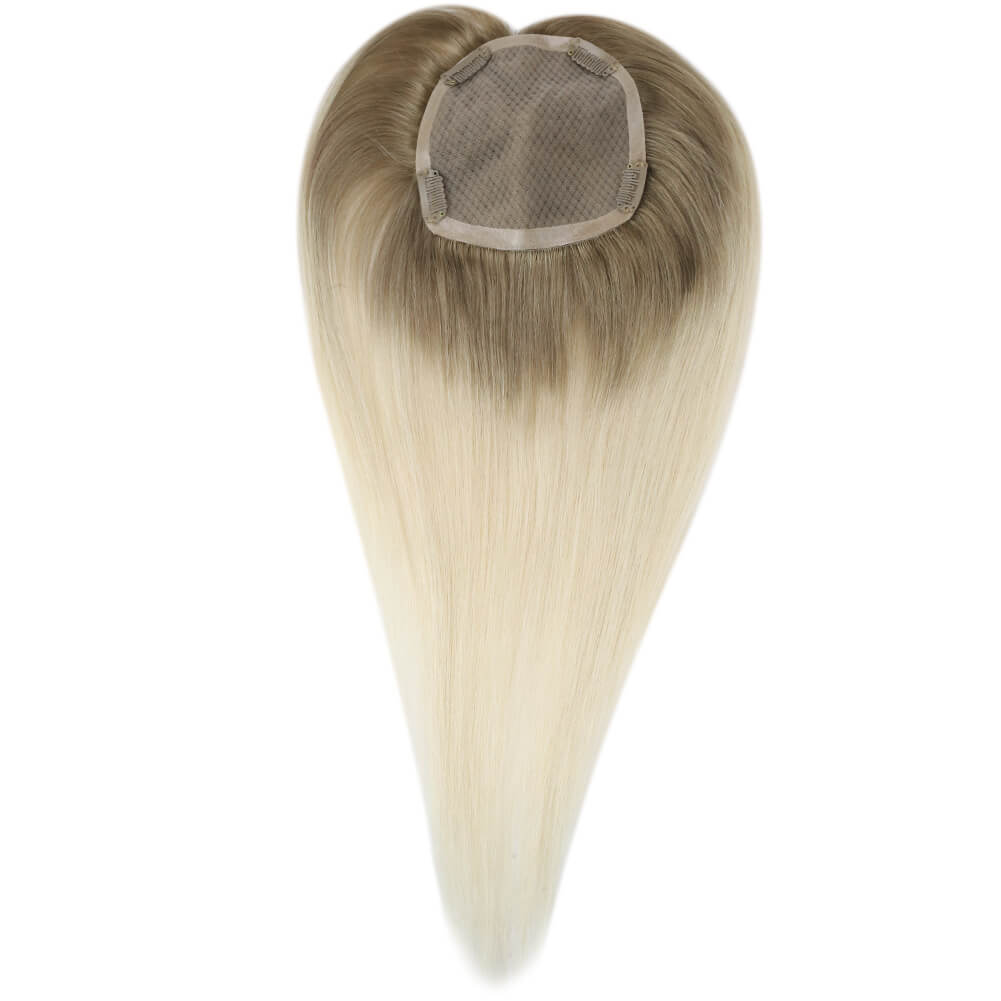 Lace Human Hair Toppers Wig Best Hairpieces For Women Hair Loss Thinning Ombre Color #10T613 (13cm*13cm) - FShine Shop