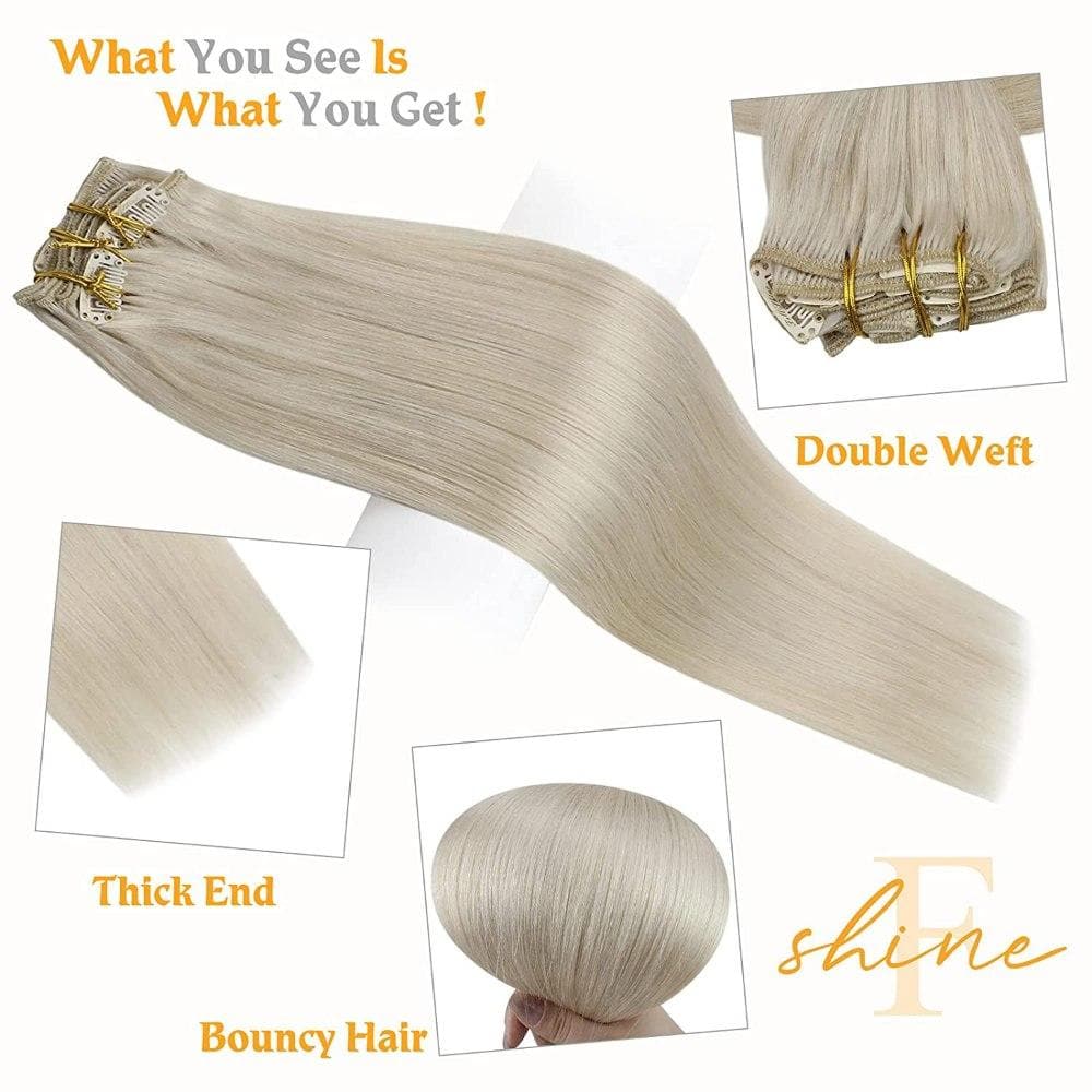 100% human hair clip