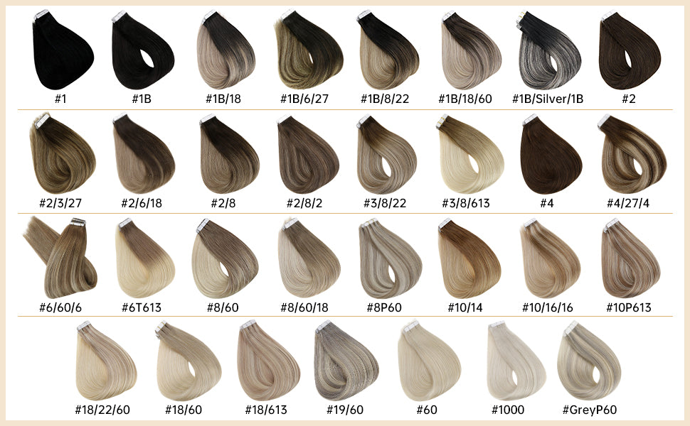 100% Human Tape in Hair Extensions #Sample Color - FShine Shop