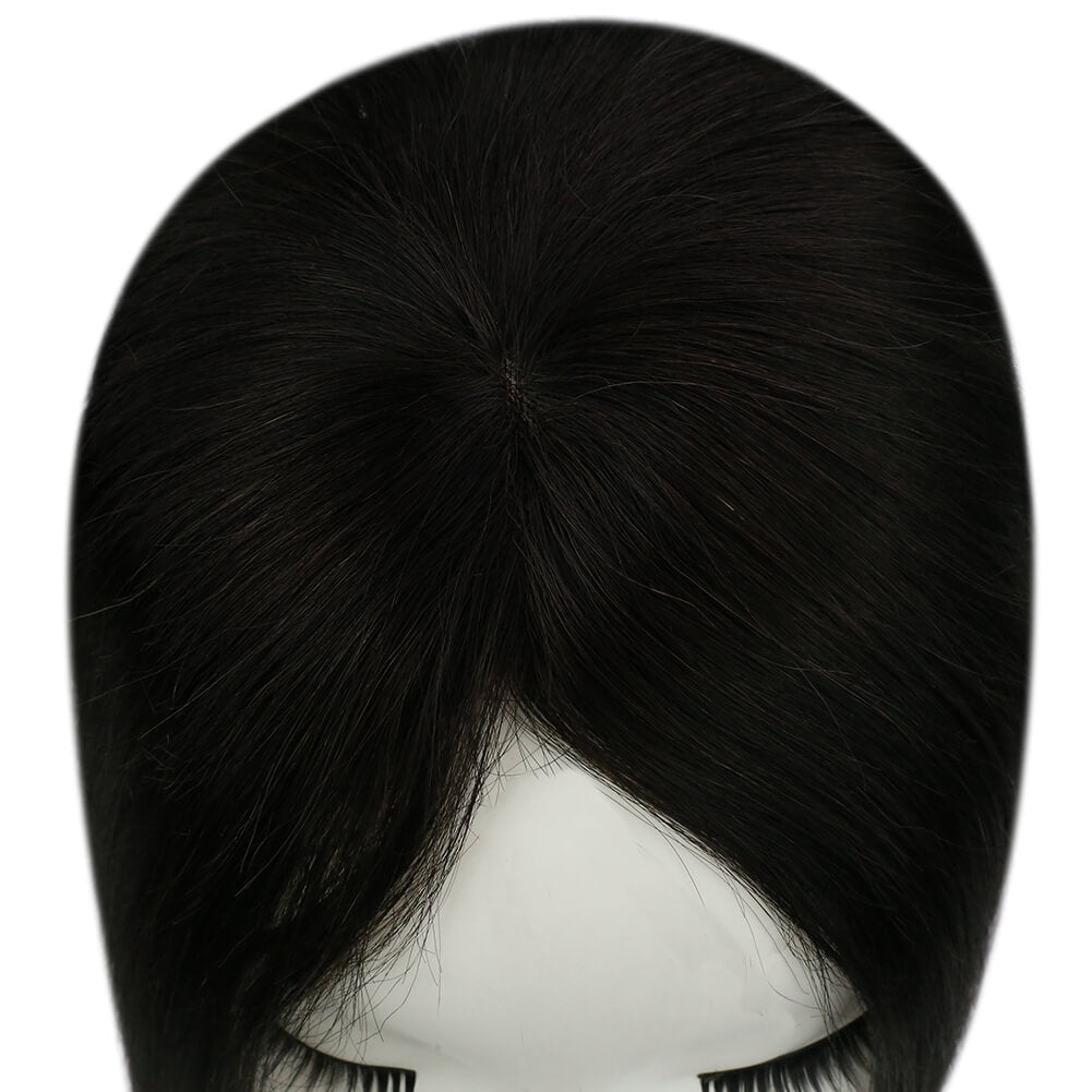 Lace Human Hair Toppers Wig Best Hairpieces For Women Hair Loss Color #1B Off Black (13cm*13cm) - FShine Shop