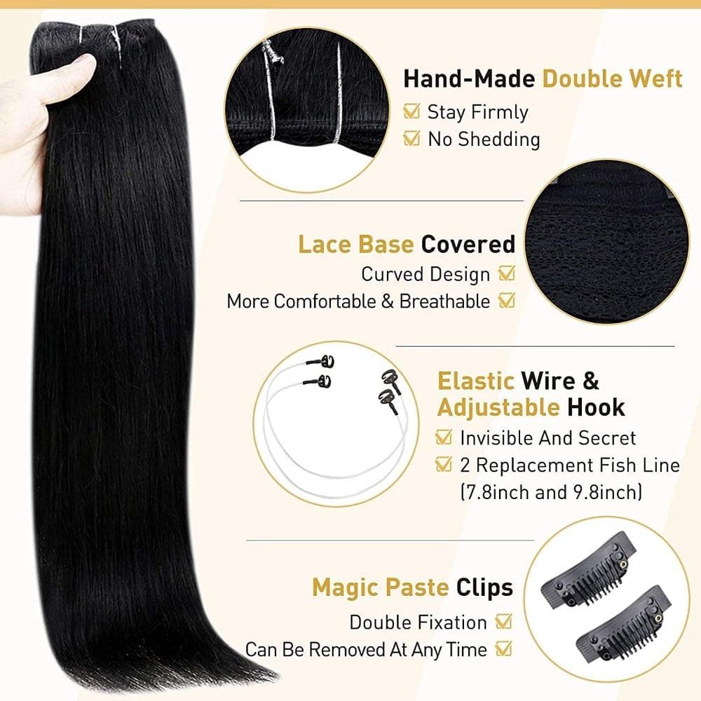 human hair halo extensions