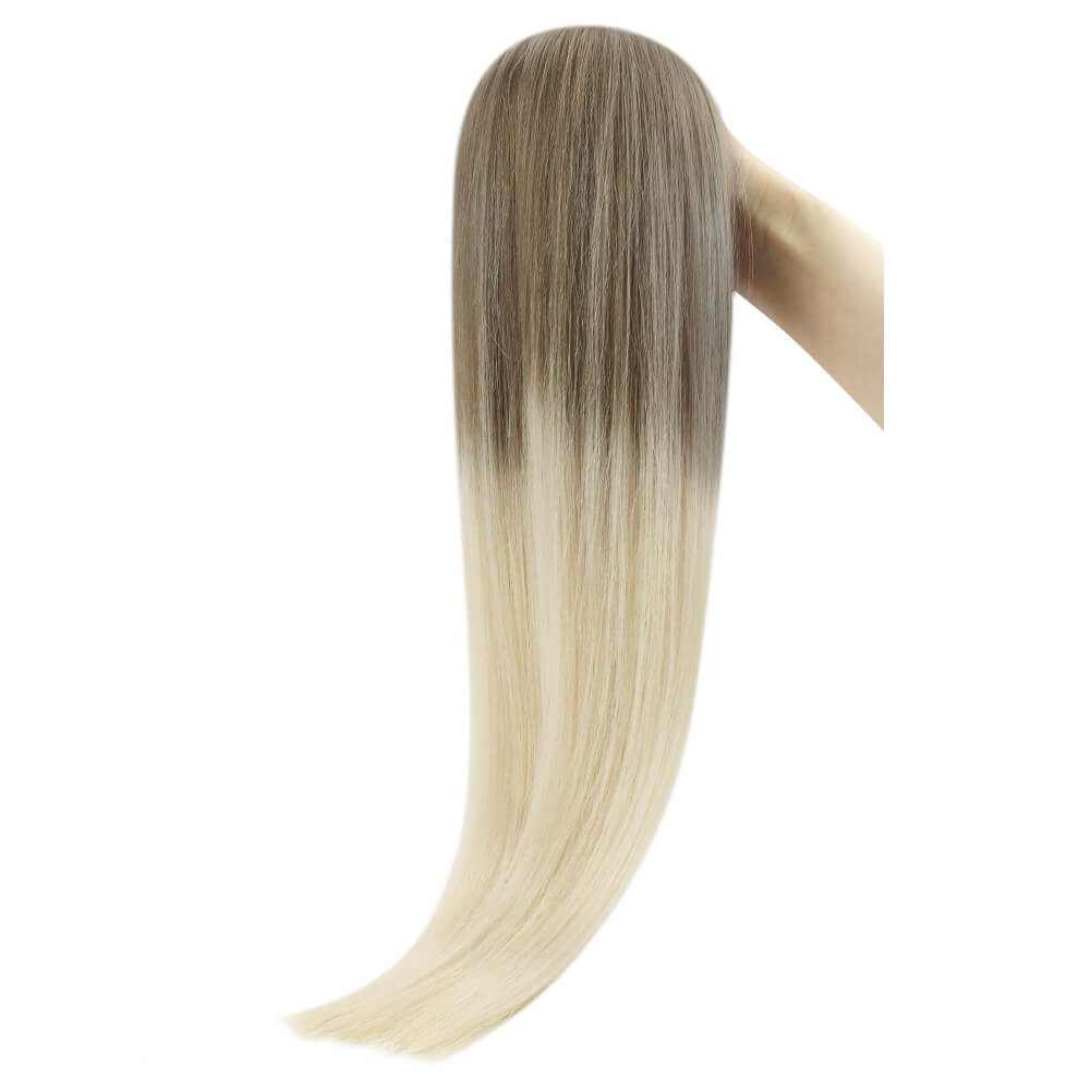 Fshine Virgin Hand Tied Weft Hair Balayage Color 100% Human Hair Bundles (#8/60) - FShine Shop