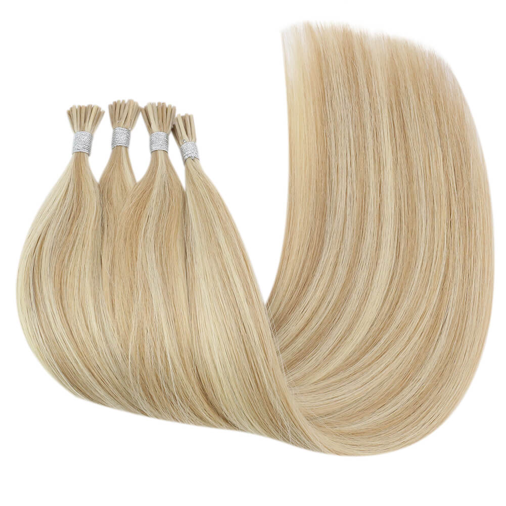 Fshine Virgin I Tip Real Human Hair 20g Hair Extensions Highlight Color (#16P/24) - FShine Shop