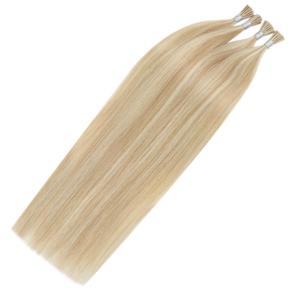 Fshine Virgin I Tip Real Human Hair 20g Hair Extensions Highlight Color (#16P/24) - FShine Shop