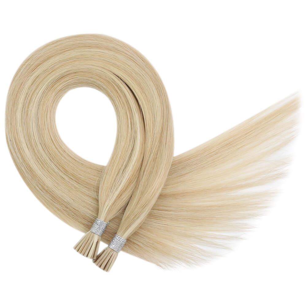 Fshine Virgin I Tip Real Human Hair 20g Hair Extensions Highlight Color (#16P/24) - FShine Shop