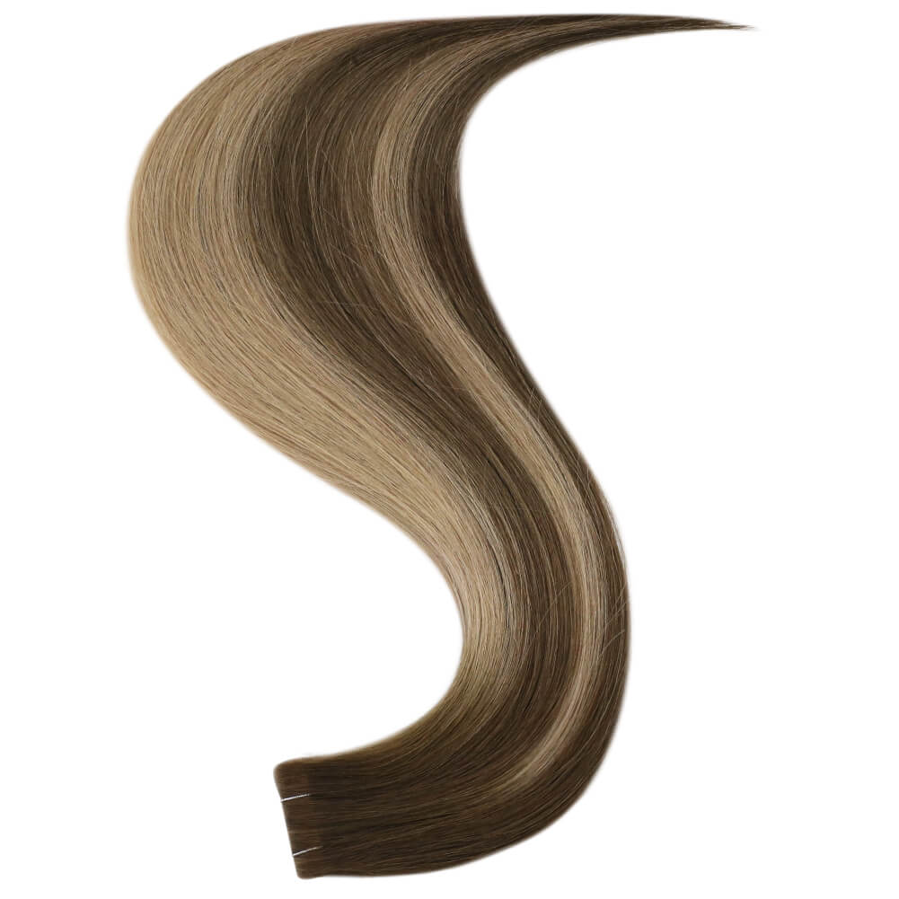 Fshine Seamless Injection Tape in Hair Extensions 100% Brazilian Virgin Hair Blonde Color(#4/27/4) - FShine Shop