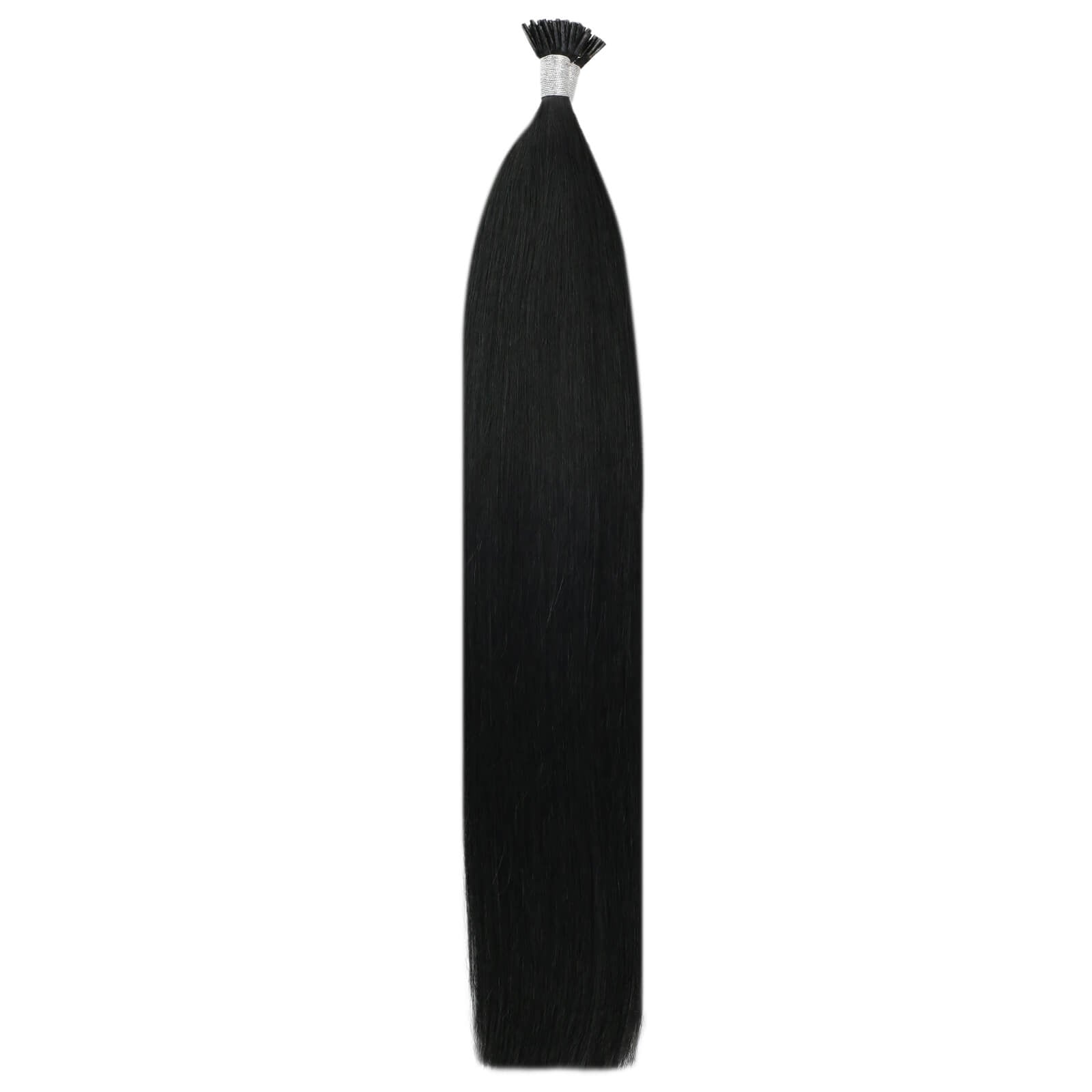I Tip Real Human Hair Extensions Jet Black (#1) - FShine Shop
