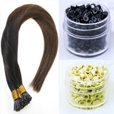 Fshine Hair Micro Beads Rings for I Tip Stick Tip 200 Beads Per Bag