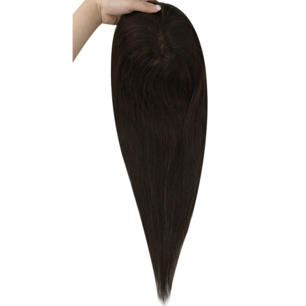 silk topper human hair