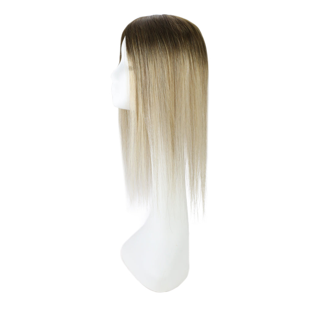 Up To 73% Off Lace Wig Toppers Hand-made Lace Base Hairpiece For Women Balayage Color 12*6cm (#3/8/22) - FShine Shop