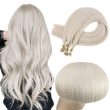 Fshine Virgin I Tip Real Human Hair 20g Hair Extensions White Blonde (#1000)