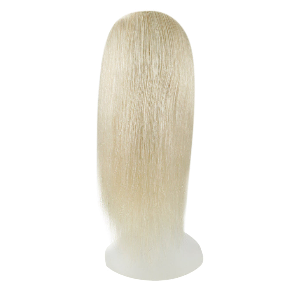 U Part Wig Real Hair Clip In Full Head One Piece Straight Extensions Remy One Piece Hair Extensions Color #60 Light Blonde - FShine Shop