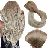 Up To 73% Off Clip in Extensions 100% Remy Human Hair Balayage Color (12/18/60)