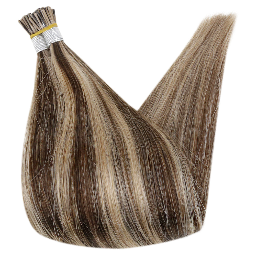 Up To 73% Off I Tip Hair Extensions Remy Pastel Highlighted Hair Extensions (#3P27) - FShine Shop