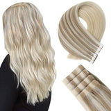 Up To 73% Off Seamless Injection Tape in Hair Extensions 100% Brazilian Virgin Hair Blonde Color(#18/22/60)