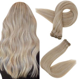 Fshine Sew in Weft 100% Remy Human Hair Bundle Highlights #18/613