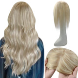 Toppers Best Hairpieces For Women Hair Loss Balayage Blonde Hair #18/613 (13cm*13cm)