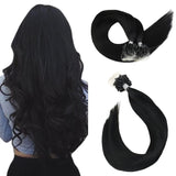 Micro Loop Hair Extensions for Sale Jet Black Color Remy Human Hair #1